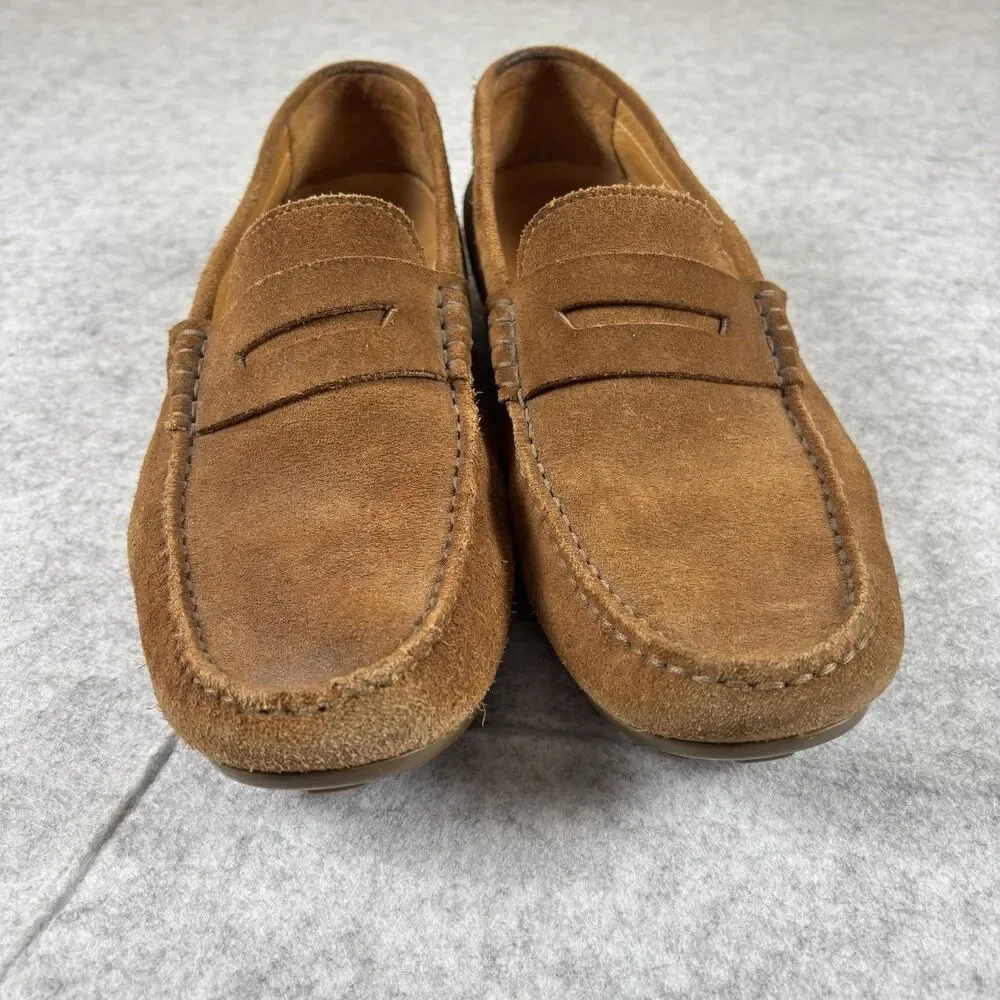 Luca Del Forte Men's Size 42 Suede Chestnut Penny Loafers 10046 Portugal EUC